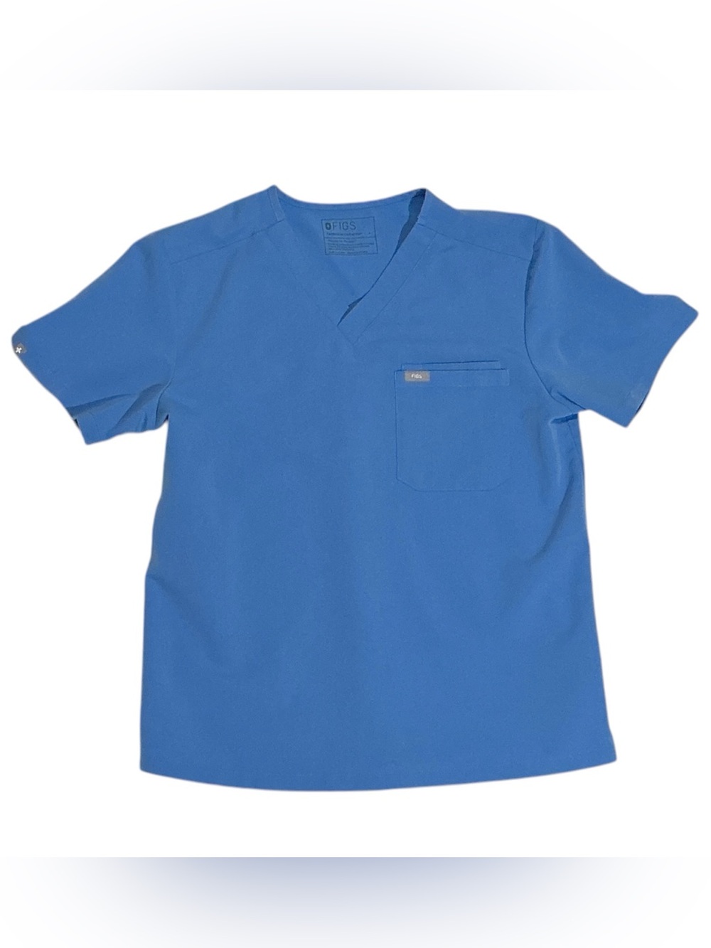 FIGS Technical Collection Blue V-Neck Medical Scrub Top